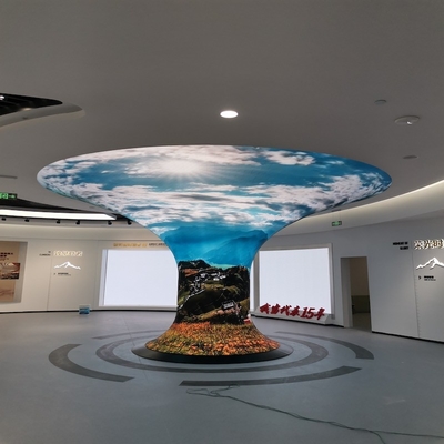 comprare P1.8 Display a LED flessibile a colori interiori cilindro a forma di corno online manufacture