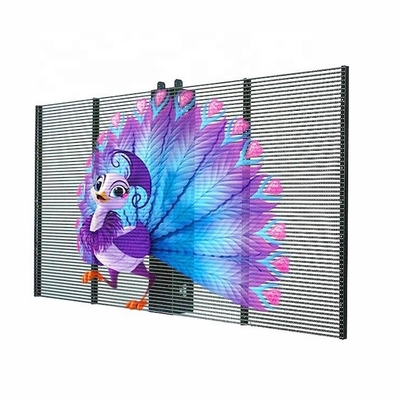comprare P3.91-7.8 Pannello di visualizzazione LED trasparente 1000x1000 mm Finestra in vetro ad alta luminosità online manufacture
